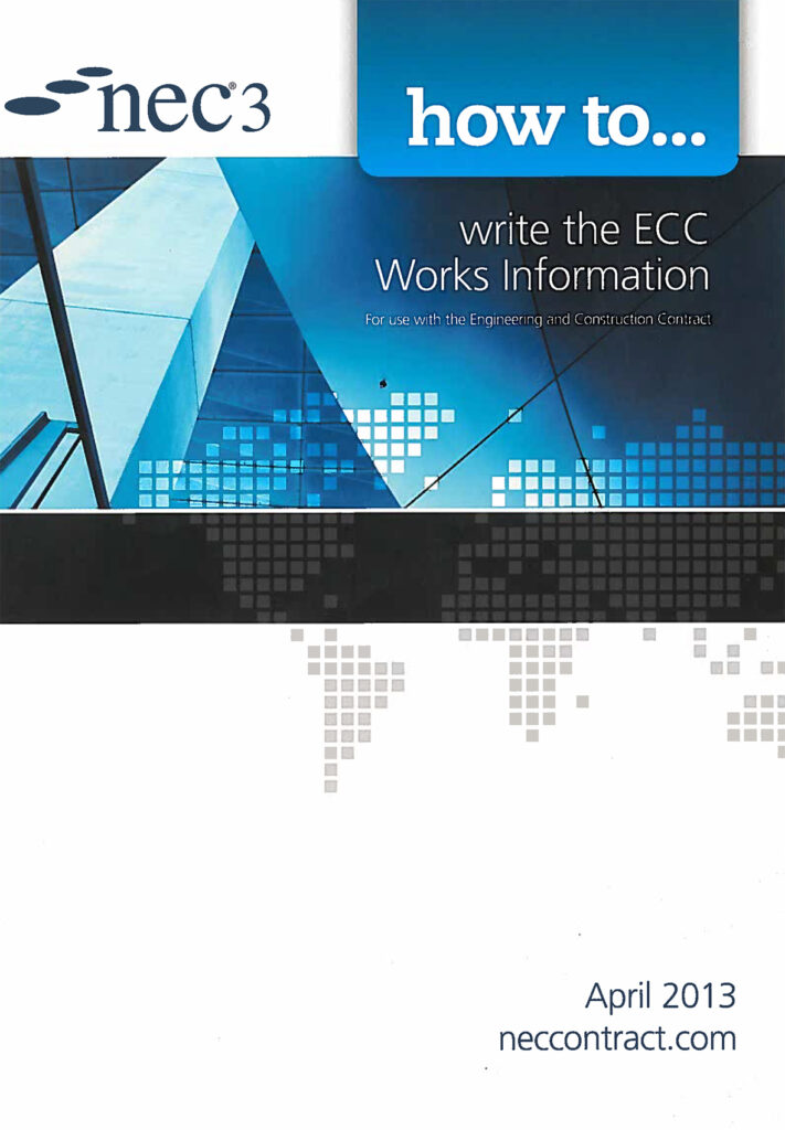 SAICE Bookstore | NEC3 how to … write the ECC Works Information For use ...