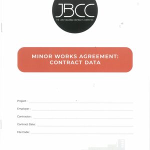 JBCC MINOR WORKS AGREEMENT: CONTRACT DATA EDITION 5.3 JUNE 2024