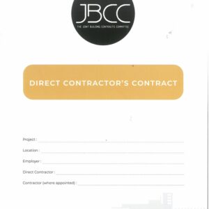 JBCC DIRECT CONTRACTOR'S CONTRACT - Edition 1.1 June 2024